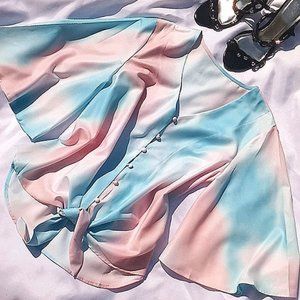 New Tie Front Blouse